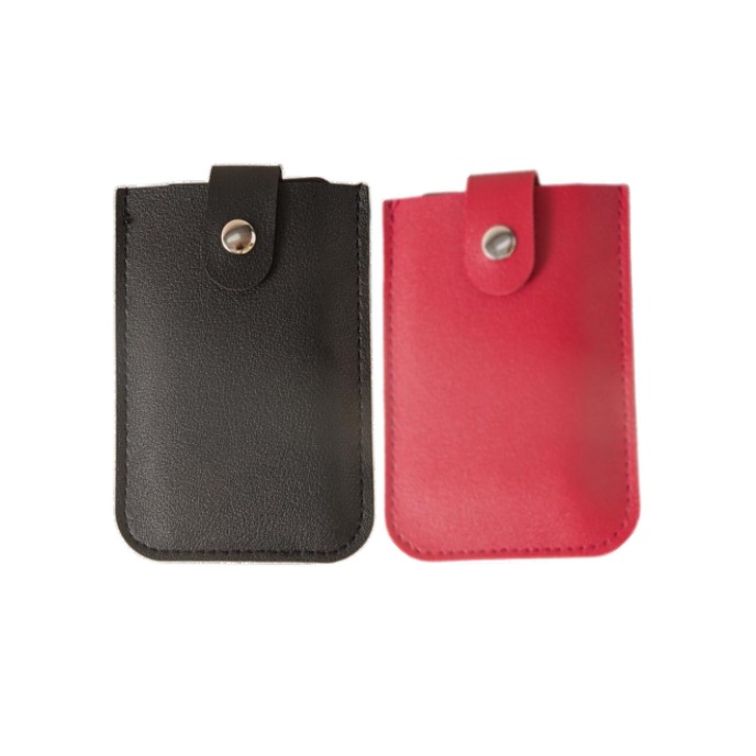 Pack Slim Minimalist Wallet, Vegan Leather Pull-Out Credit Card Holder, Hidden Small Card Wallet for Men and Women (Black & Red) - Image 3