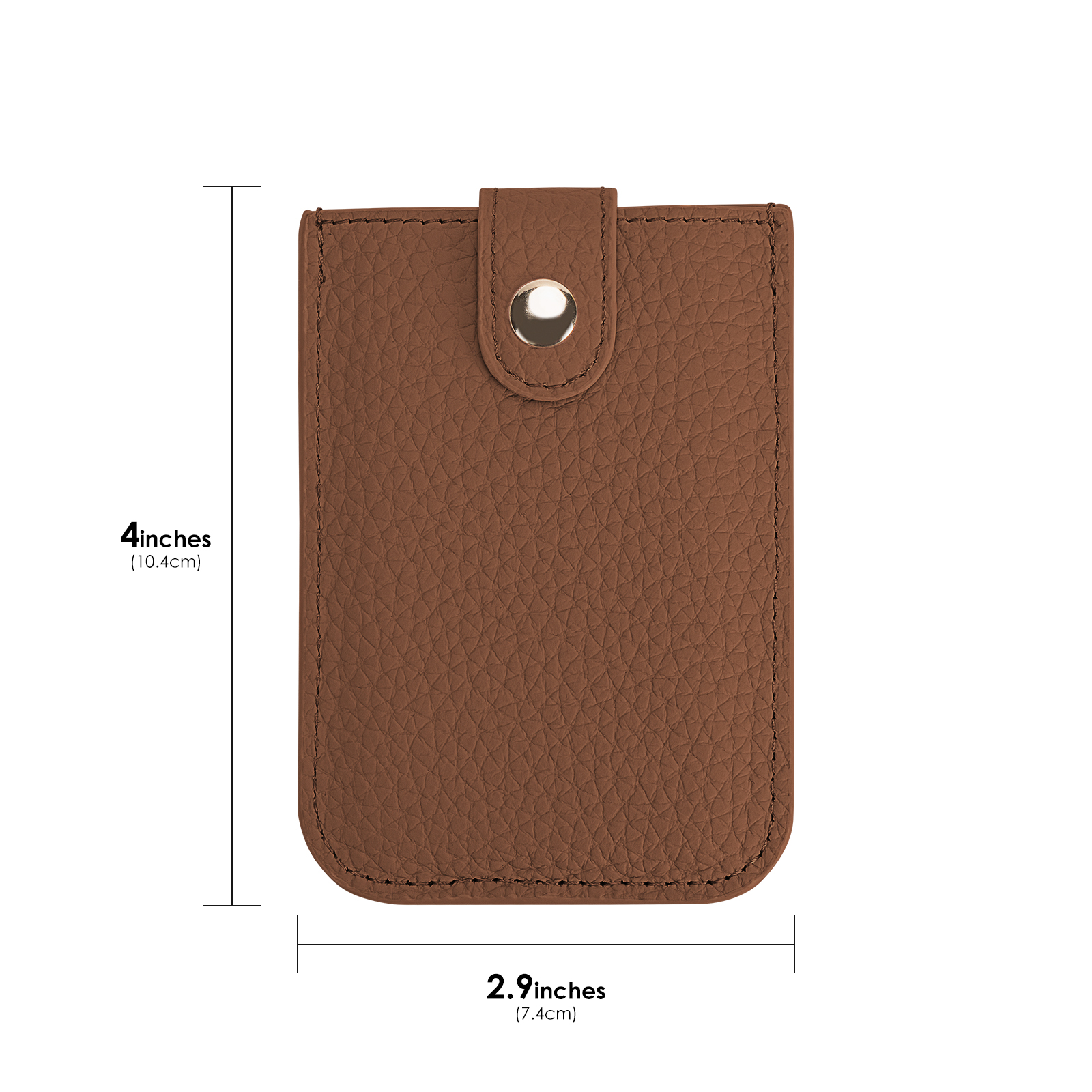 Leather Pull-Out Credit Card Holder, Minimalist Slim Wallet Fit Card & Change Storage, Portable Gift Card Holder for Women (Brown) - Image 4