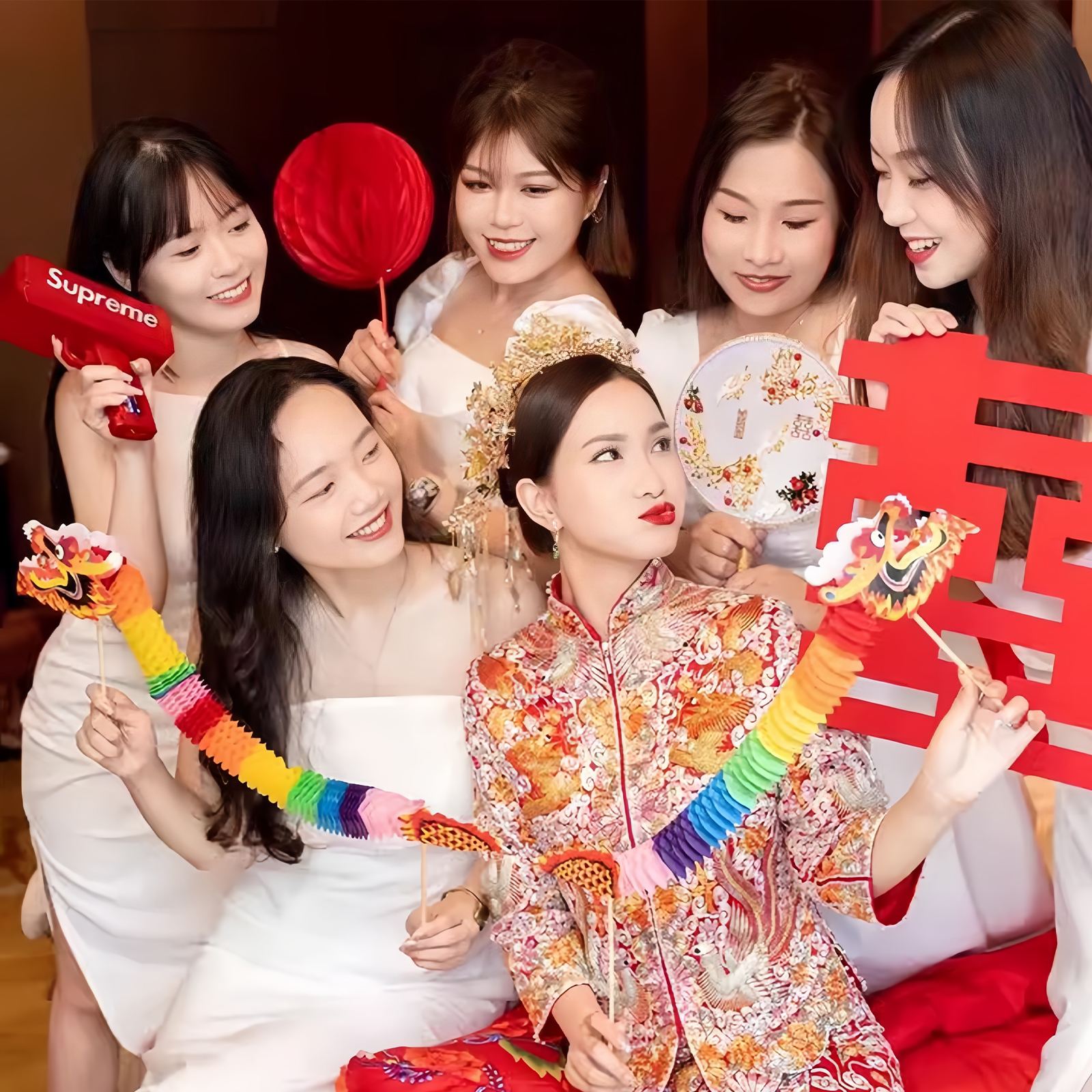 HannaFires 3D Extendable Dragon Wedding Game and Photo Props - Asian Style Scene Decorations for Celebrations. - Image 4