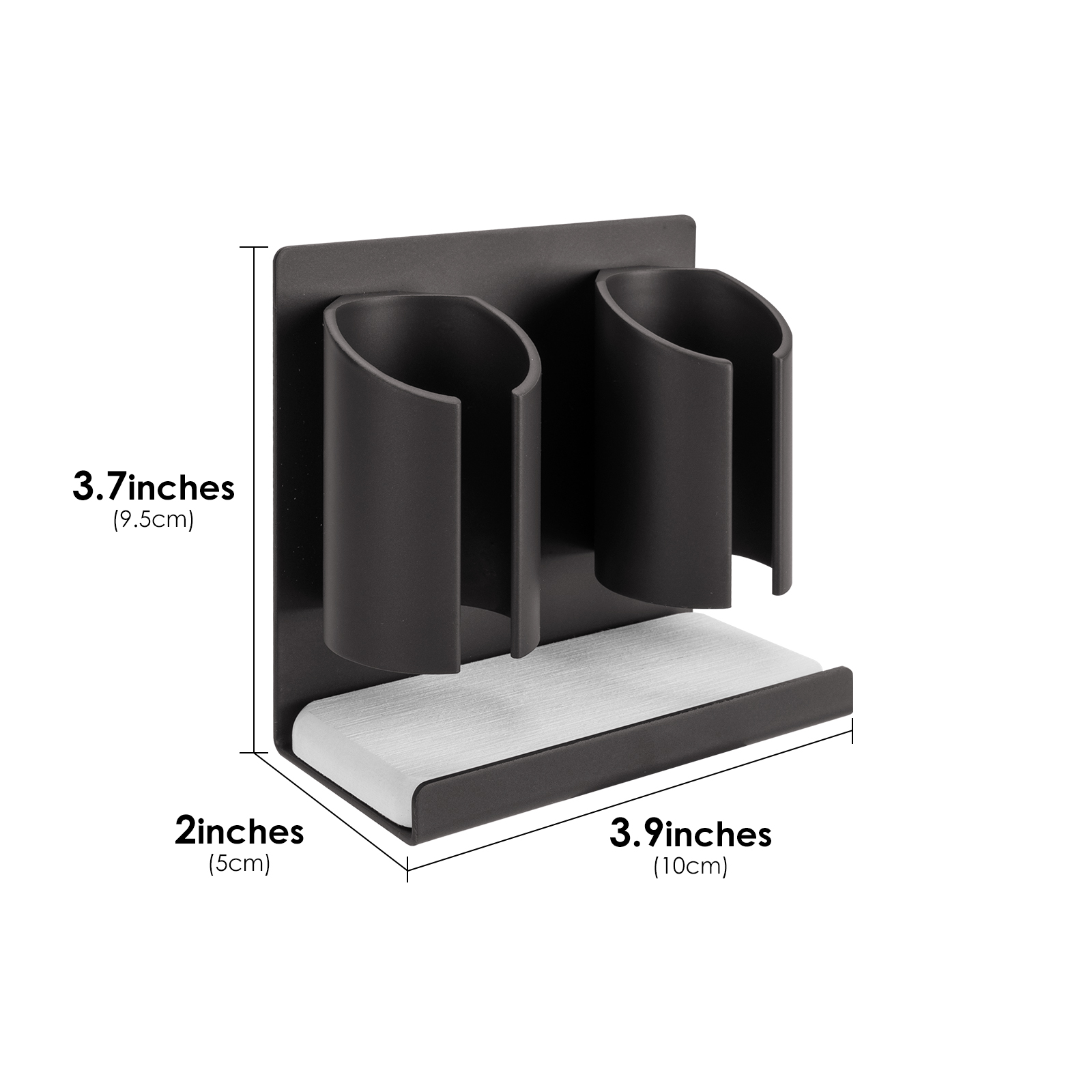 Electric Toothbrush Holders for Bathrooms Wall Mounted, 2 Slots Adhesive Toothbrush Organizer Stand with Diatomite Dish, Compatible with Philips 2100, 4100, 5100, 6100, 6500, 7500 (Grey) - Image 6