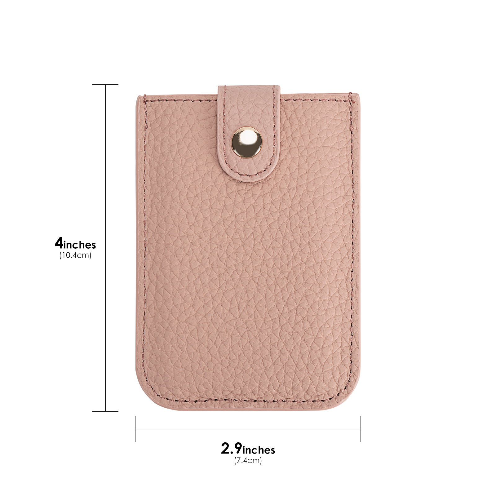 Leather Pull-Out Credit Card Holder, Minimalist Slim Wallet Fit Card & Change Storage, Portable Gift Card Holder for Women (Pink) - Image 4