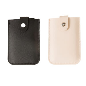 Pack Slim Minimalist Wallet, Leather Pull-Out Credit Card Holder, Hidden Small Card Wallet for Men and Women (Black & White)