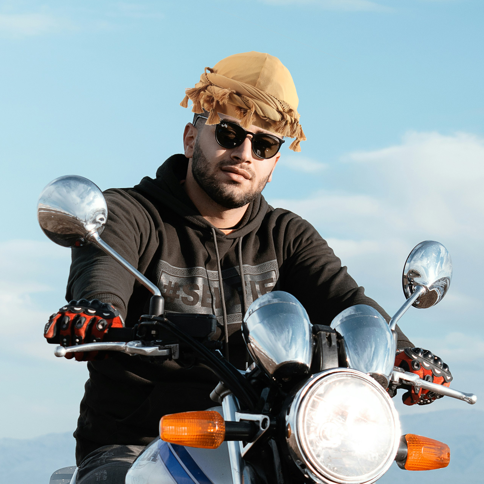 Cotton Durag Satin Lined Halo Turban Wraps, Unique Design Turban for Men & Women, Tassel Beanie for Causal Life (Yellow) - Image 5