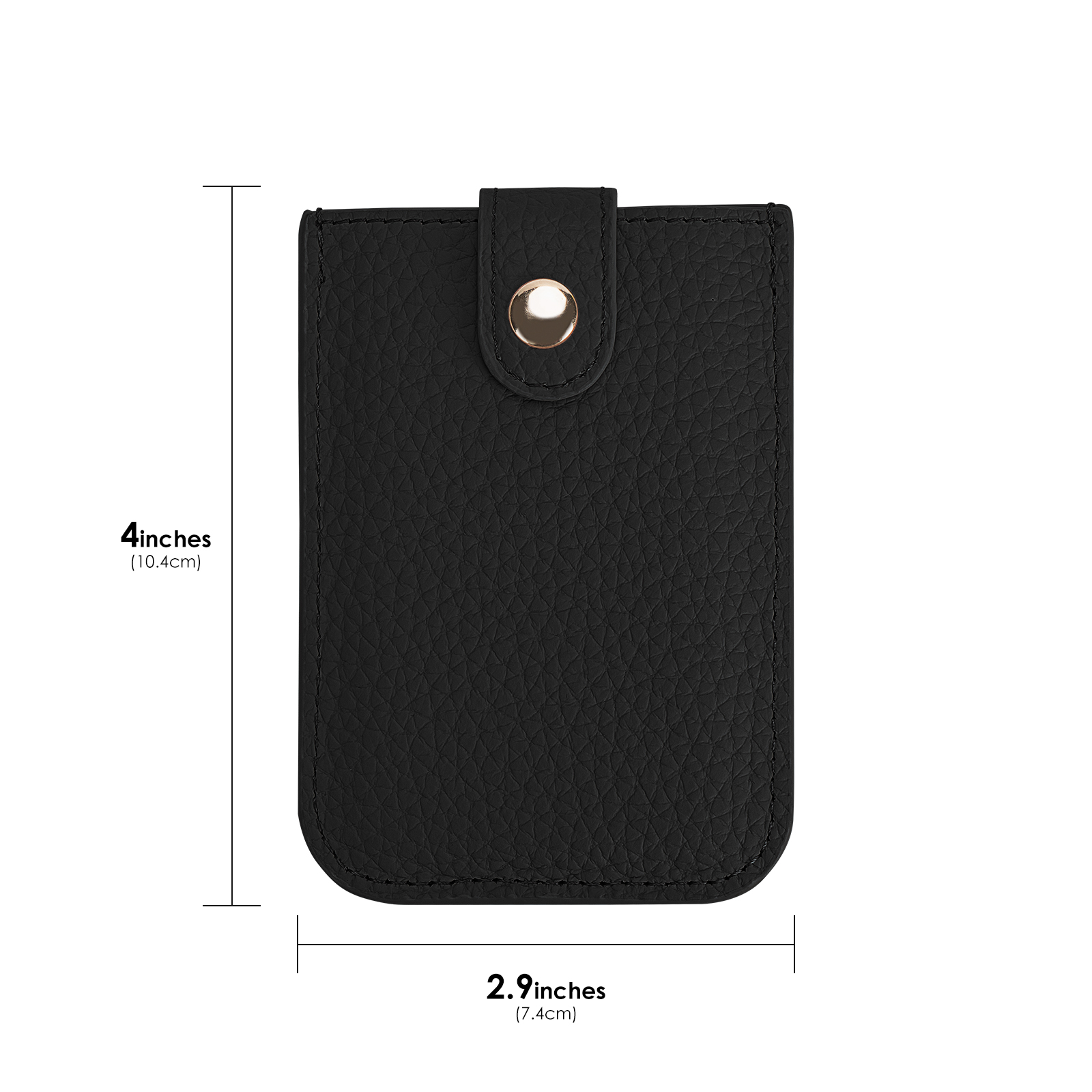 Leather Pull-Out Credit Card Holder, Minimalist Slim Wallet Fit Card & Change Storage, Portable Gift Card Holder for Women (Black) - Image 5