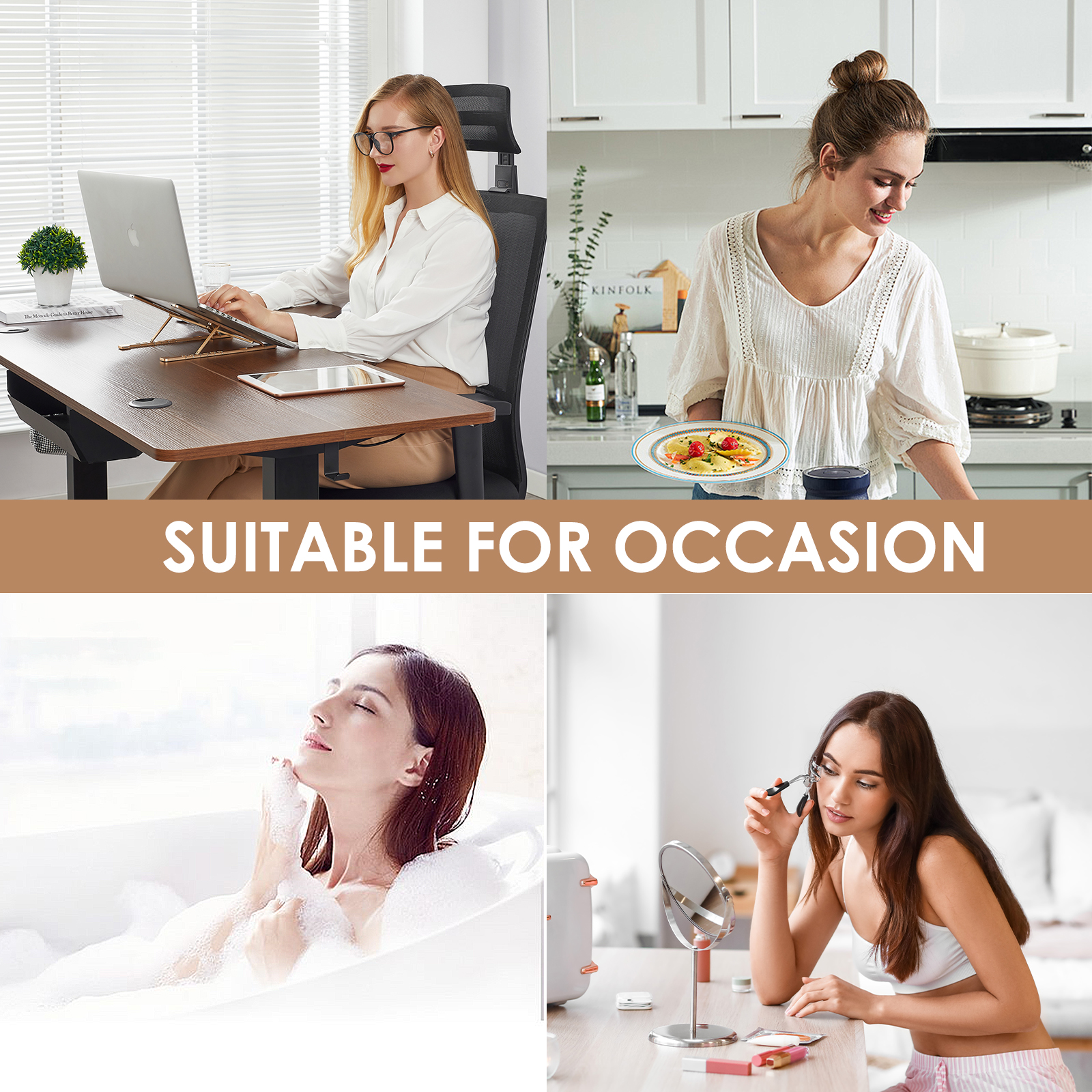 Stretch Turban Hats for Women, Reusable Washable Pre Tied Head Scarves, Soft Breathable Headwraps for Keep Hair Style Cap, Sleep Hat (Beige) - Image 5