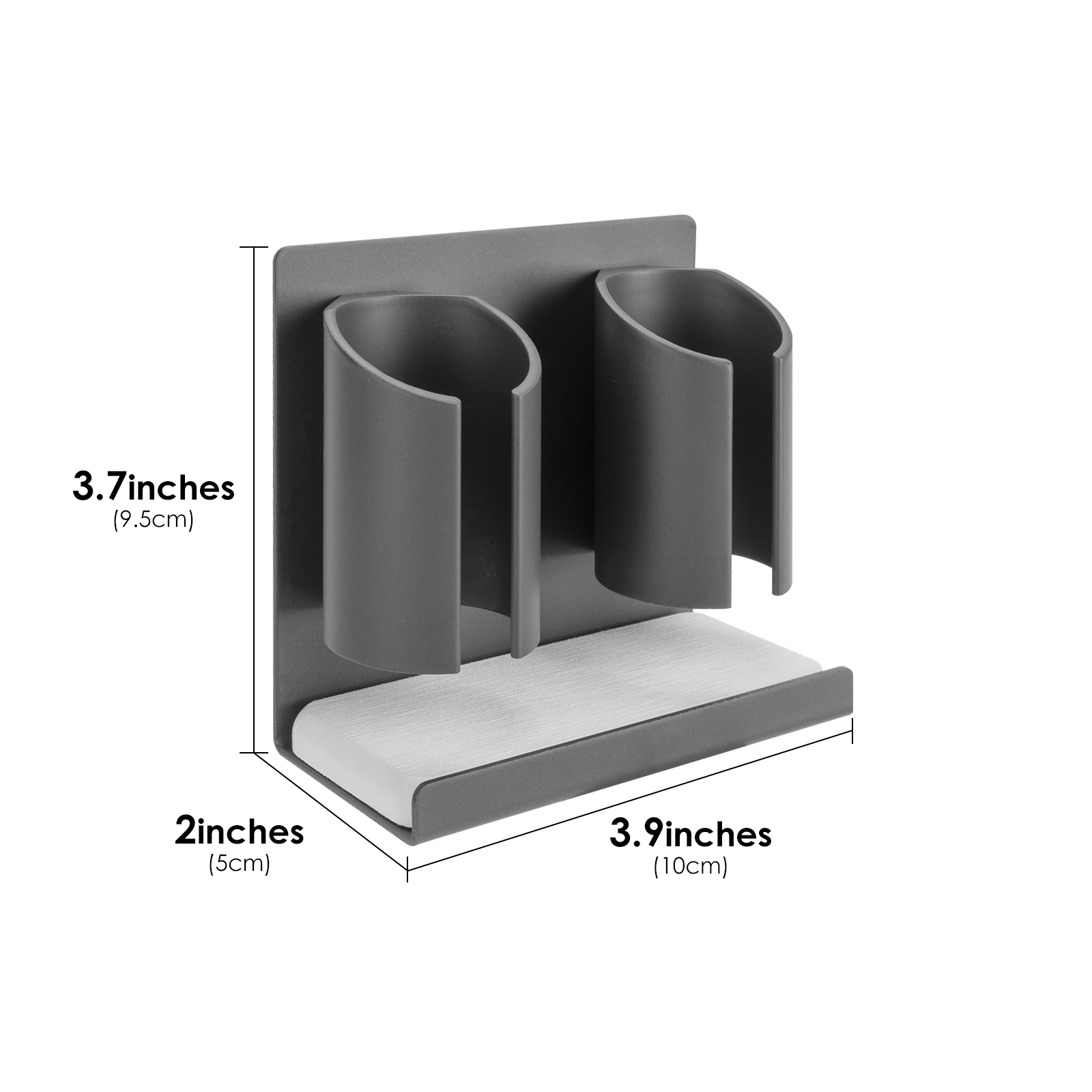 Electric Toothbrush Holders for Bathrooms Wall Mounted, 2 Slots Adhesive Toothbrush Organizer Stand with Diatomite Dish, Compatible with Philips 2100, 4100, 5100, 6100, 6500, 7500 (Grey) - Image 13