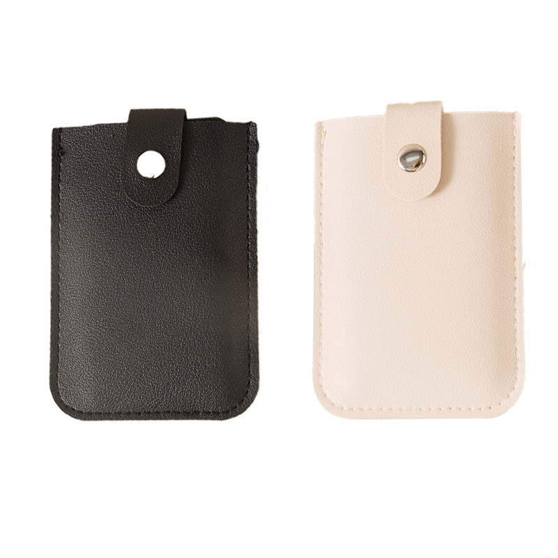 Pack Slim Minimalist Wallet, Vegan Leather Pull-Out Credit Card Holder, Hidden Small Card Wallet for Men and Women (Black & White)