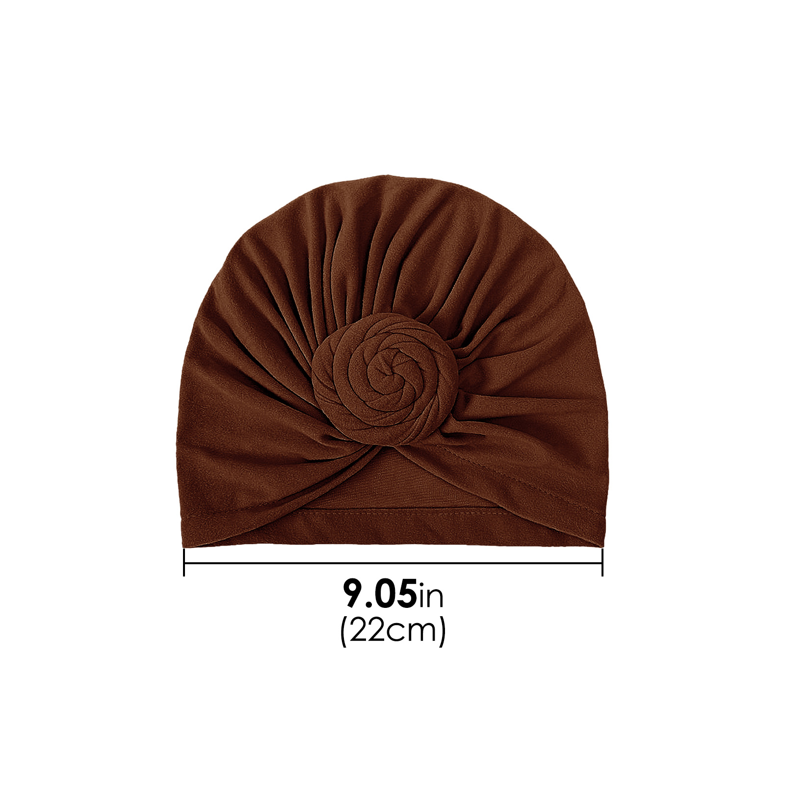 Stretch Turban Hats for Women, Reusable Washable Pre Tied Head Scarves, Soft Breathable Headwraps for Keep Hair Style Cap, Sleep Hat (Brown) - Image 4