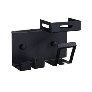 Stainless Steel Electric Toothbrush Holders, Wall Mounted Bathroom Organizers and Storage, Multipurpose Bathroom Accessories Organizer for Toothpaste, Cup(Black)