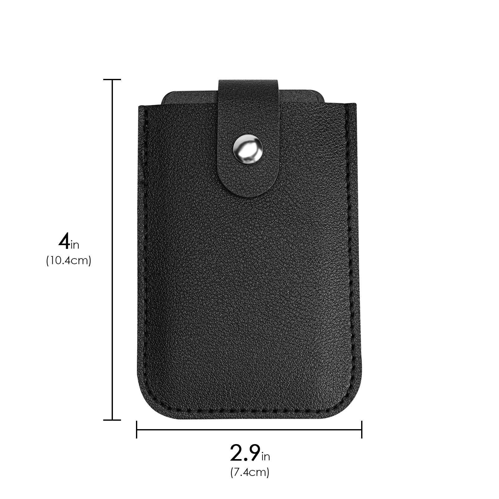 Pack Slim Minimalist Wallet, Vegan Leather Pull-Out Credit Card Holder, Hidden Small Card Wallet for Men and Women (Black & White) - Image 4